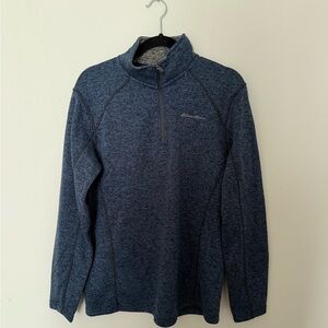 Eddie Bauer Navy/Heather Men's Radiator Fleece 1/4-Zip Pullover